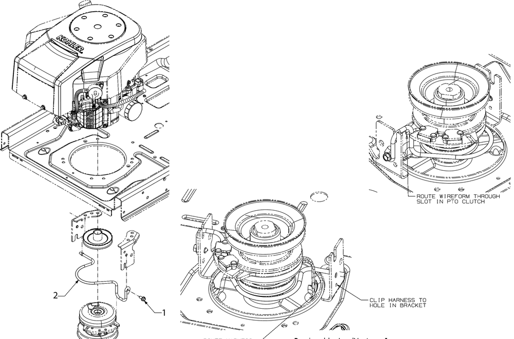Clutch Keeper Diagram and Parts List for RZT-S42KH (17ARCBDS056)(2017) Cub Cadet Lawn Tractor